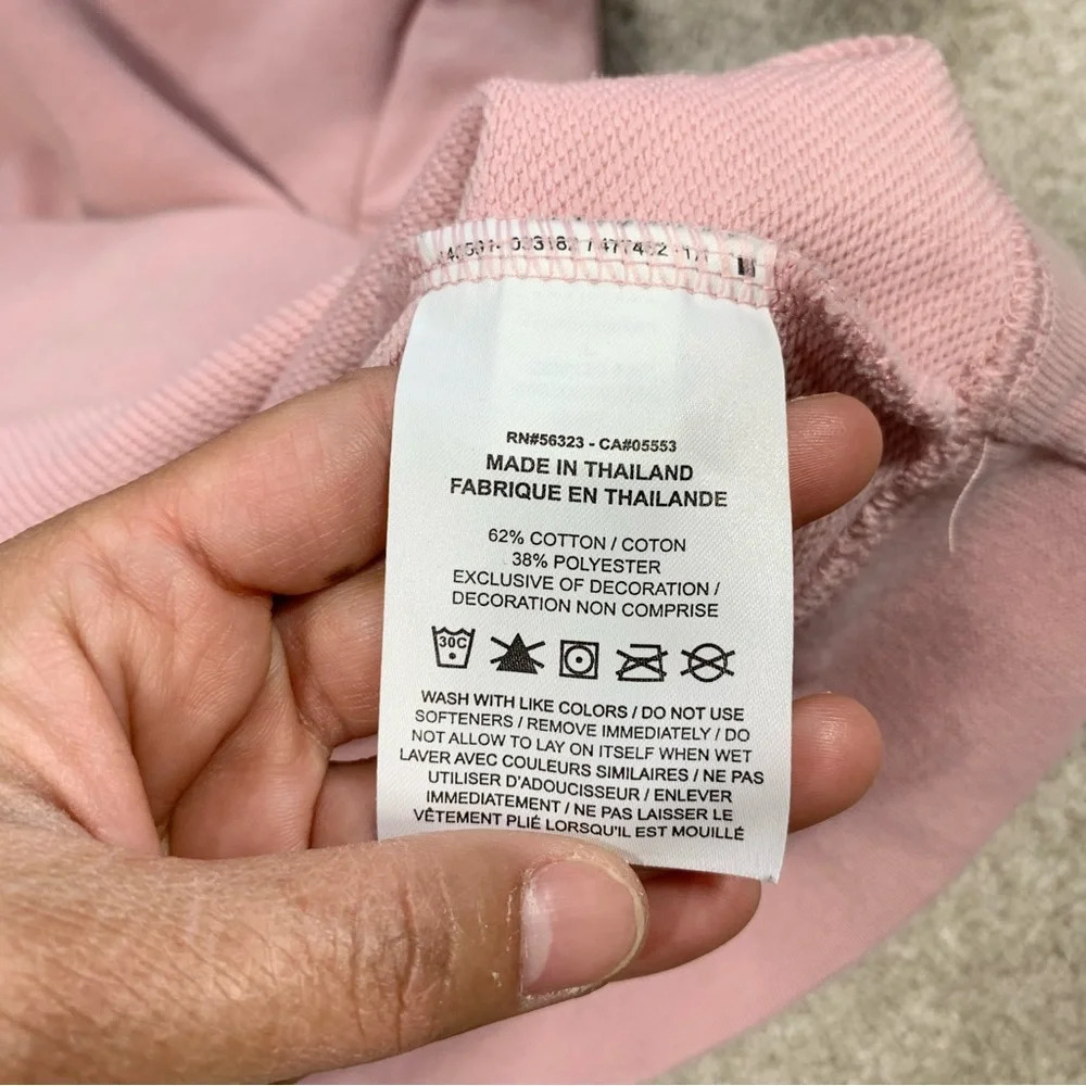 Nike Dri-FIT Get Fit Training Sweatshirt Pullover Oversized Cropped Blush Pink L - Picture 13 of 16